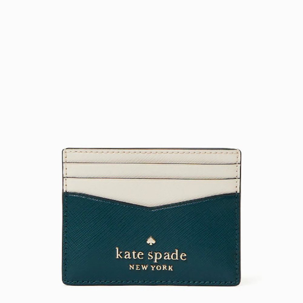 Staci Small Slim Card Holder Peacock Sapphire Multi NWT One Size